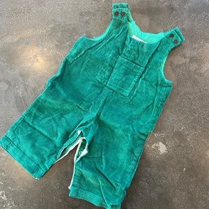 CPC Classic Prep Childrenswear Tucker Wide Wale Emerald green corduroy overalls